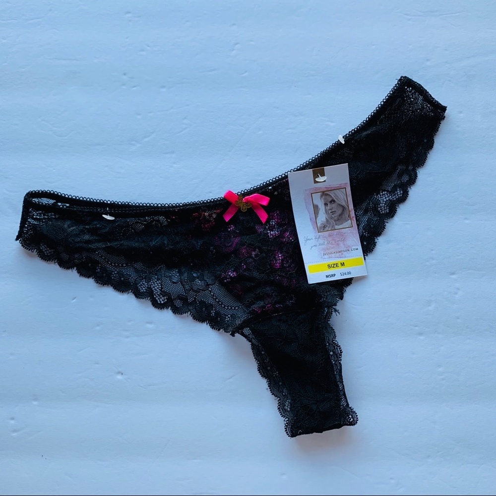 JESSICA SIMPSON‎ BLACK LACE PANTY